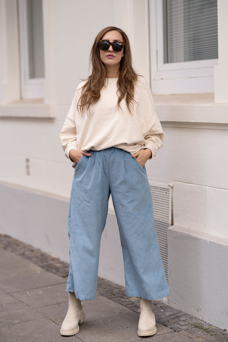 Corduroy Culottes Blue AGNES