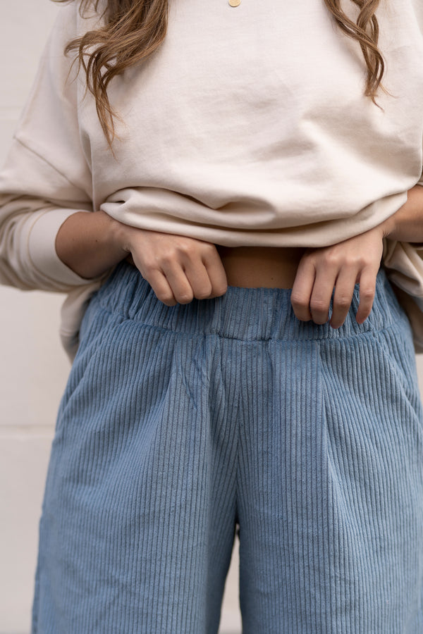 Corduroy Culottes Blue AGNES