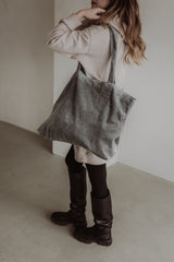 Corduroy Shopper Grey JUNA