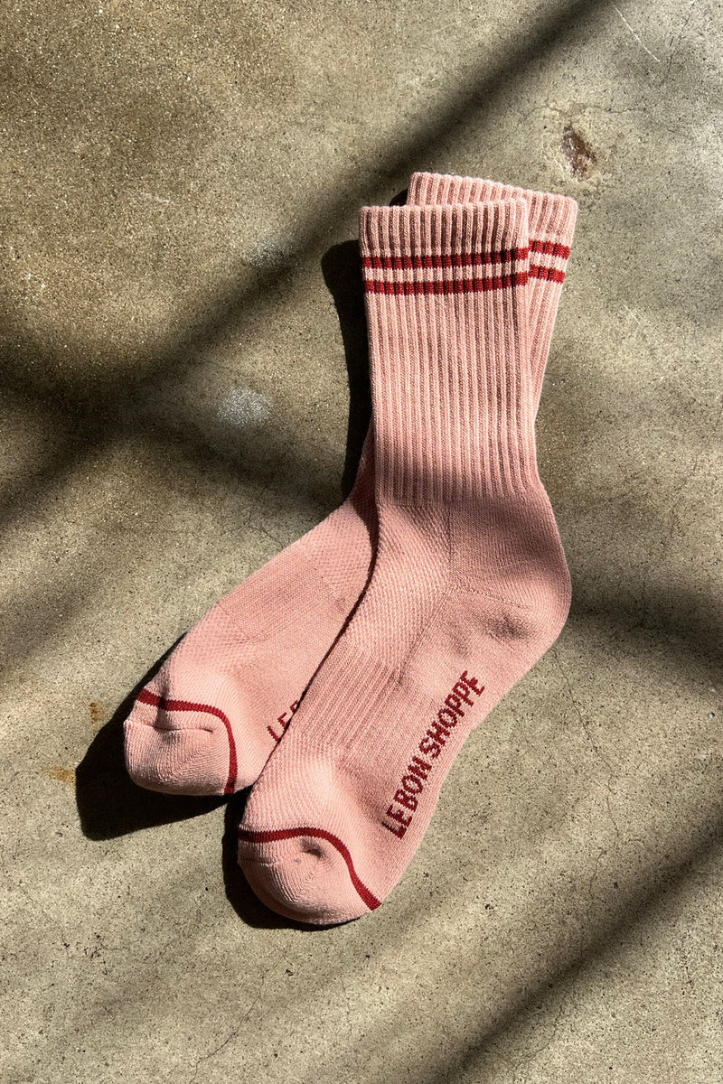 Boyfriend Socks Vintage Pink
