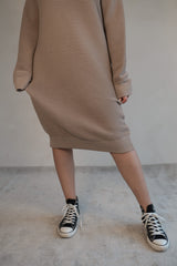 Strickkleid Beige