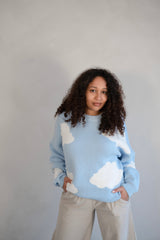 Wolkenpullover Himmelblau