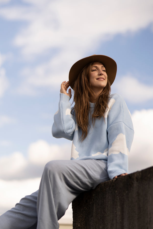 Sweater Sky-Blue CLOUD
