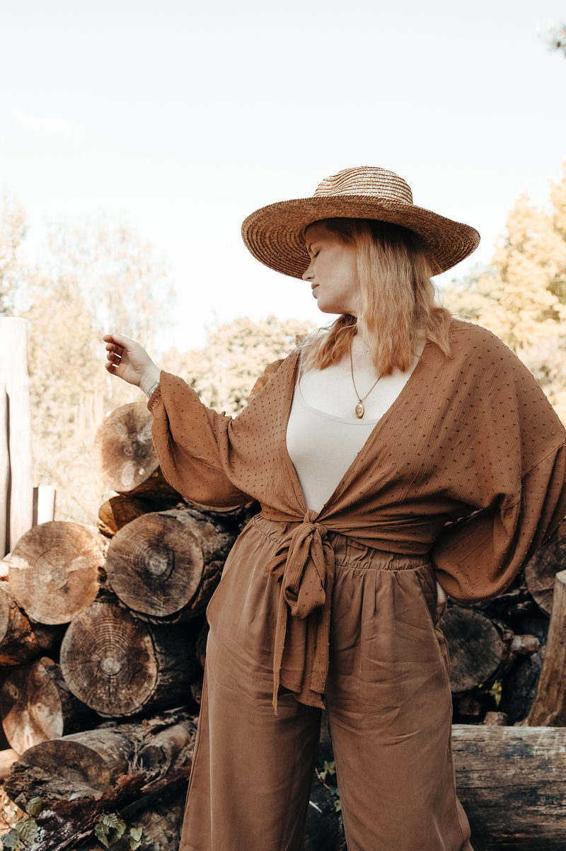 Wrap Blouse Tabacco DYLON