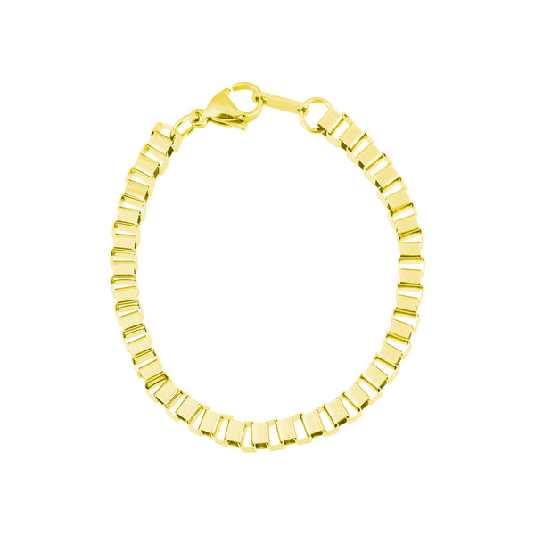 BOX CHAIN BRACELET GOLD PLATED