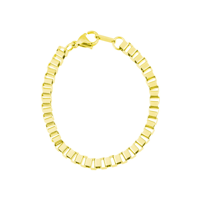BOX CHAIN BRACELET GOLD PLATED