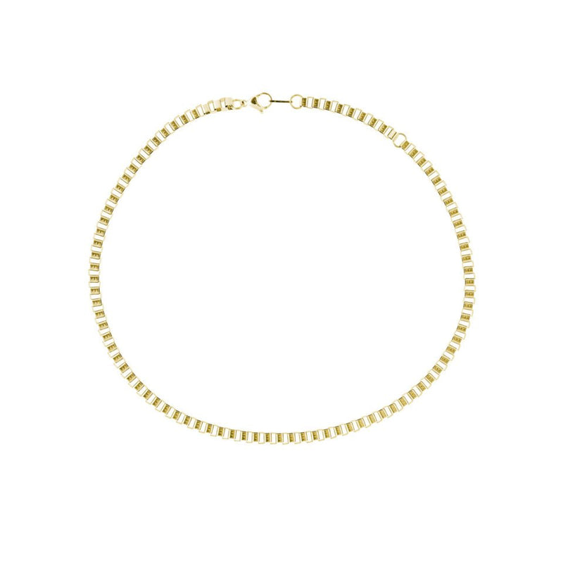 BOX CHAIN NECKLACE GOLD PLATED