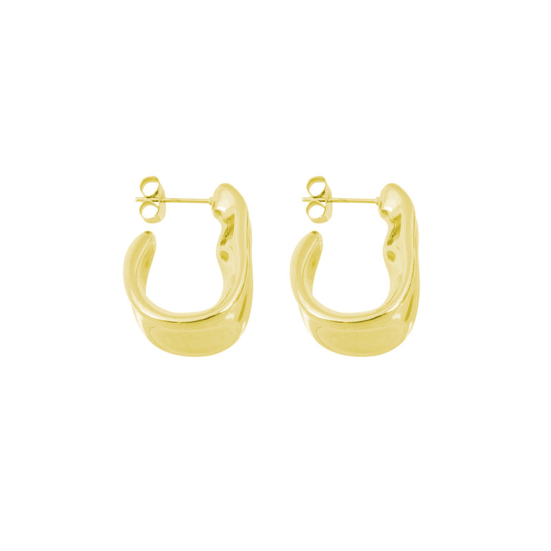 DENT EARRINGS GOLD PLATED