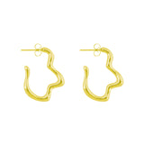 DENT EARRINGS THIN GOLD PLATED