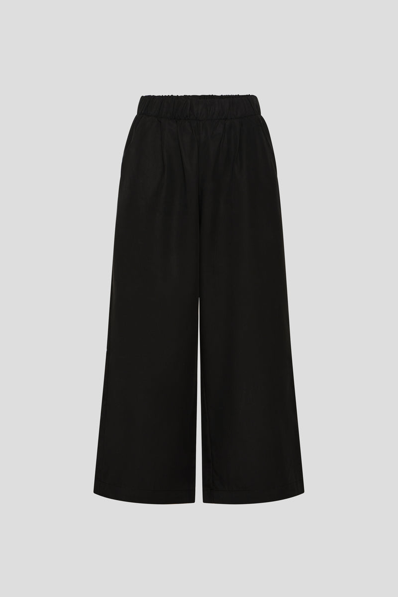 Culotte aus Tencel Schwarz