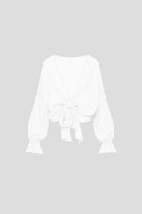 Wickelbluse Weiß DAPHNE