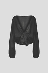 Wickelbluse Schwarz DYLON