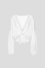 Wrap Blouse White DYLON