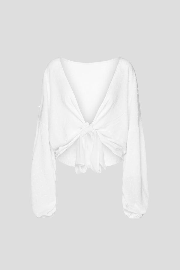 Wrap Blouse White DYLON