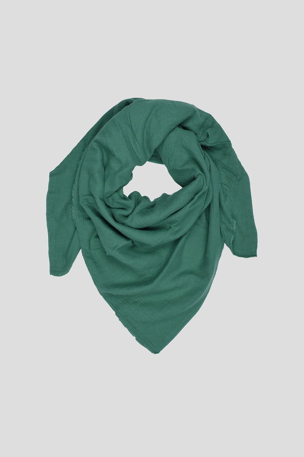 Cotton scarf OLD GREEN