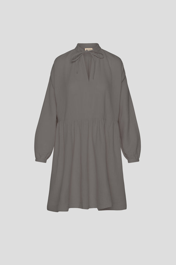 Kleid aus Musselin Grau ALMA